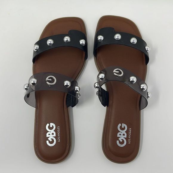 Gbg Los Angeles Women's Ritsa Studded Slide Sandals Size 8.5 M - Picture 5 of 13